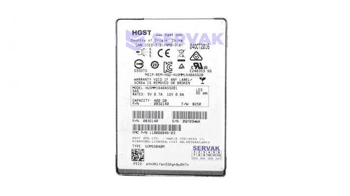 Накопитель 2.5" 400GB 12G HGST SAS HUSMM1640ASS201 (Б/У)